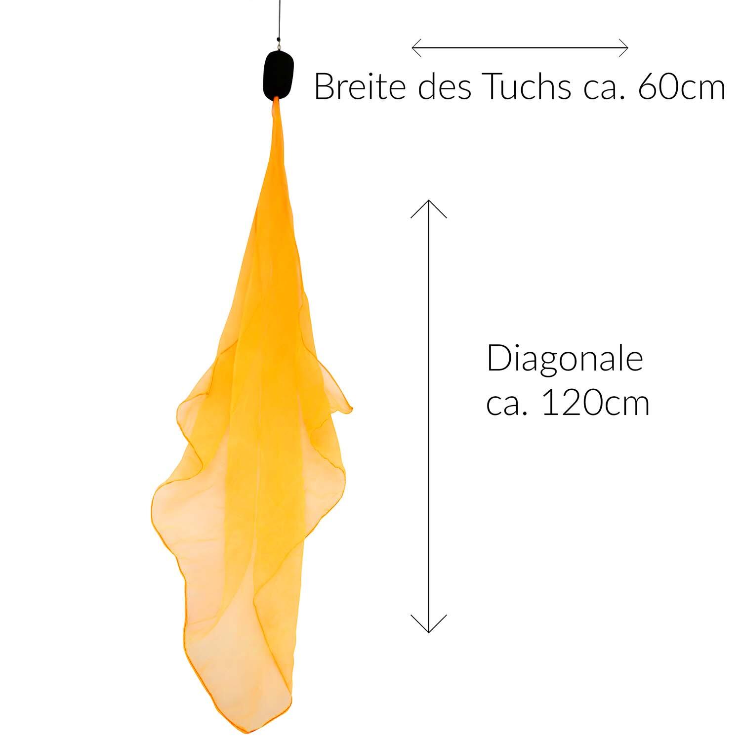Soft-Poi 60x60cm (uv orange) - Spiral Poi für Kinder & Erwachsene 2/6