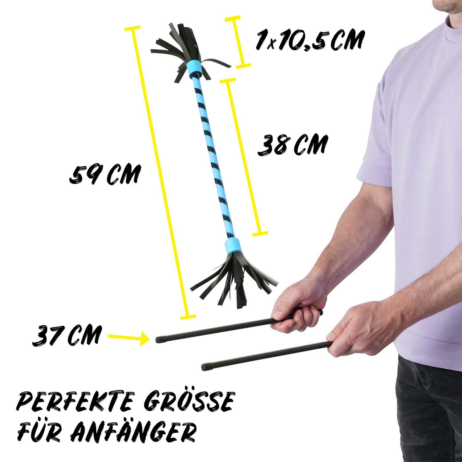Flowerstick Basic (uv blau) mit Kunststoffkern & Fiberglas-Handstäben 3/7