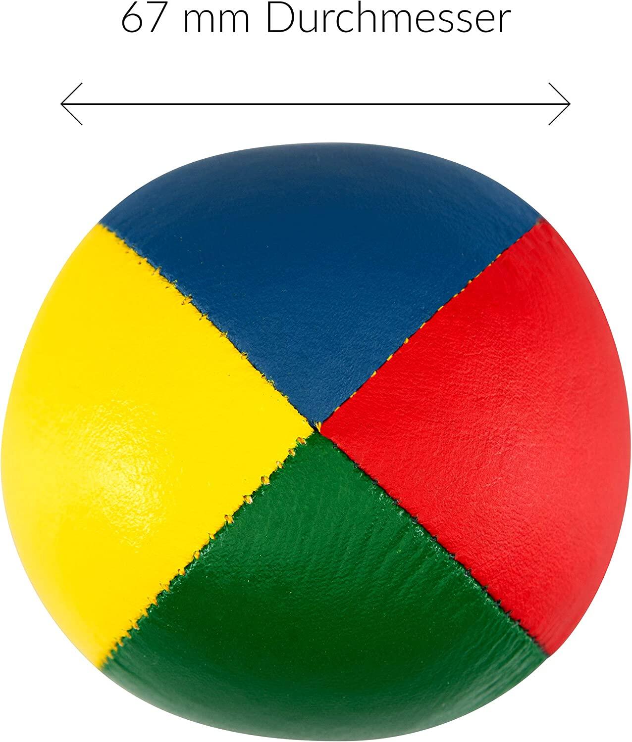 Jonglierbälle 3er Set (vierfarbig), Ø 67mm, 115g soft - Juggling Balls 2/6
