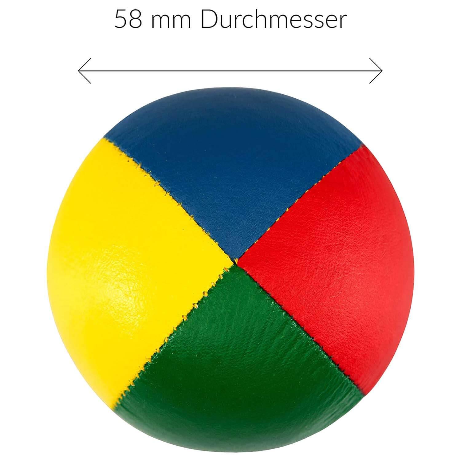 Jonglierbälle 5er Set (vierfarbig), Ø 58mm, 90g - Juggling Balls, Jonglierball 2/6