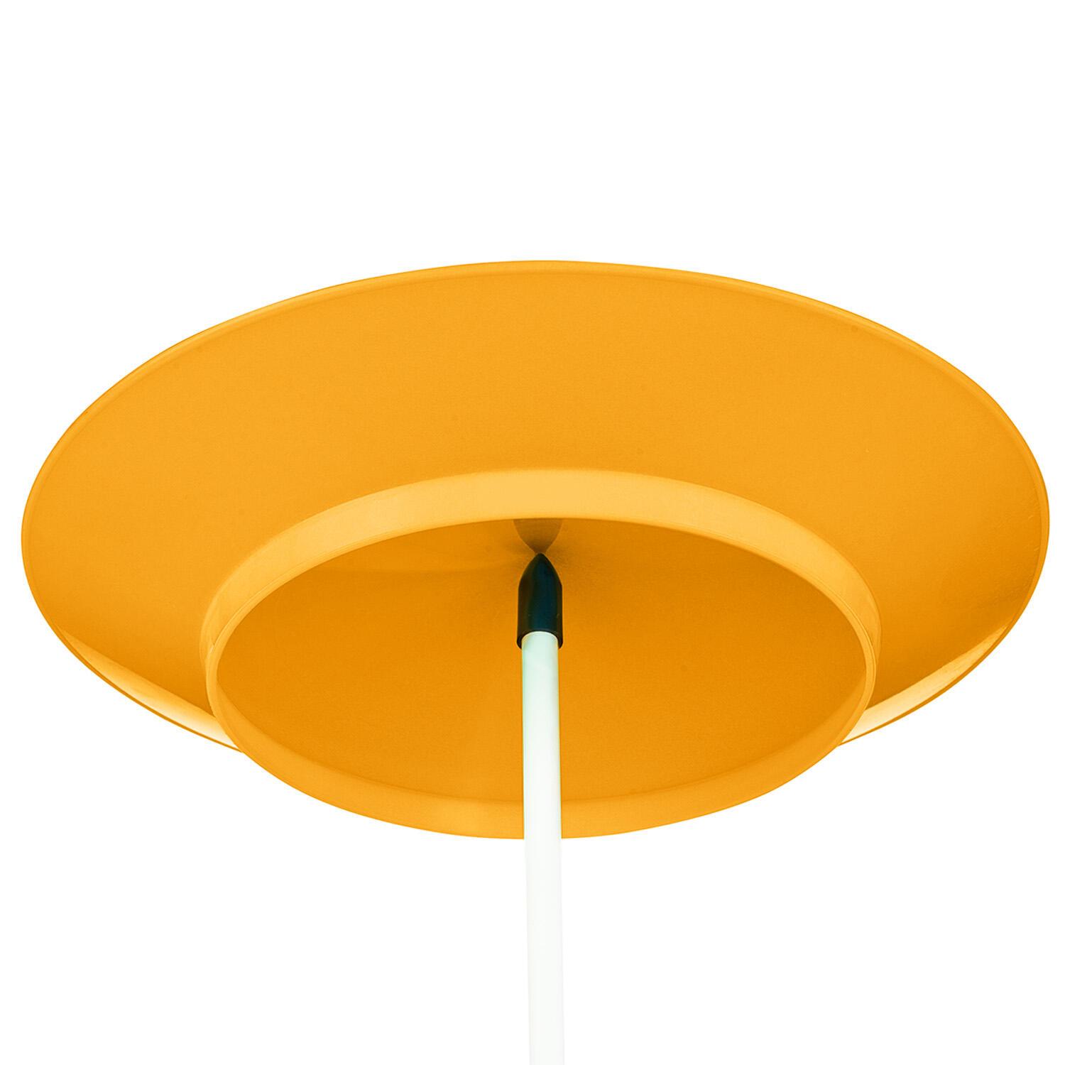 Jonglierteller (uv orange) im Set mit teilbarem Kunststoffstab, 23cm, UV reaktiv 6/7