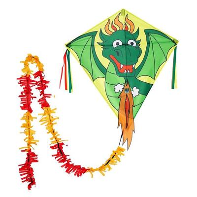 Kinderdrachen Eddy Drache (gelb-grün). Einleiner - flugfertig inkl. Schnur