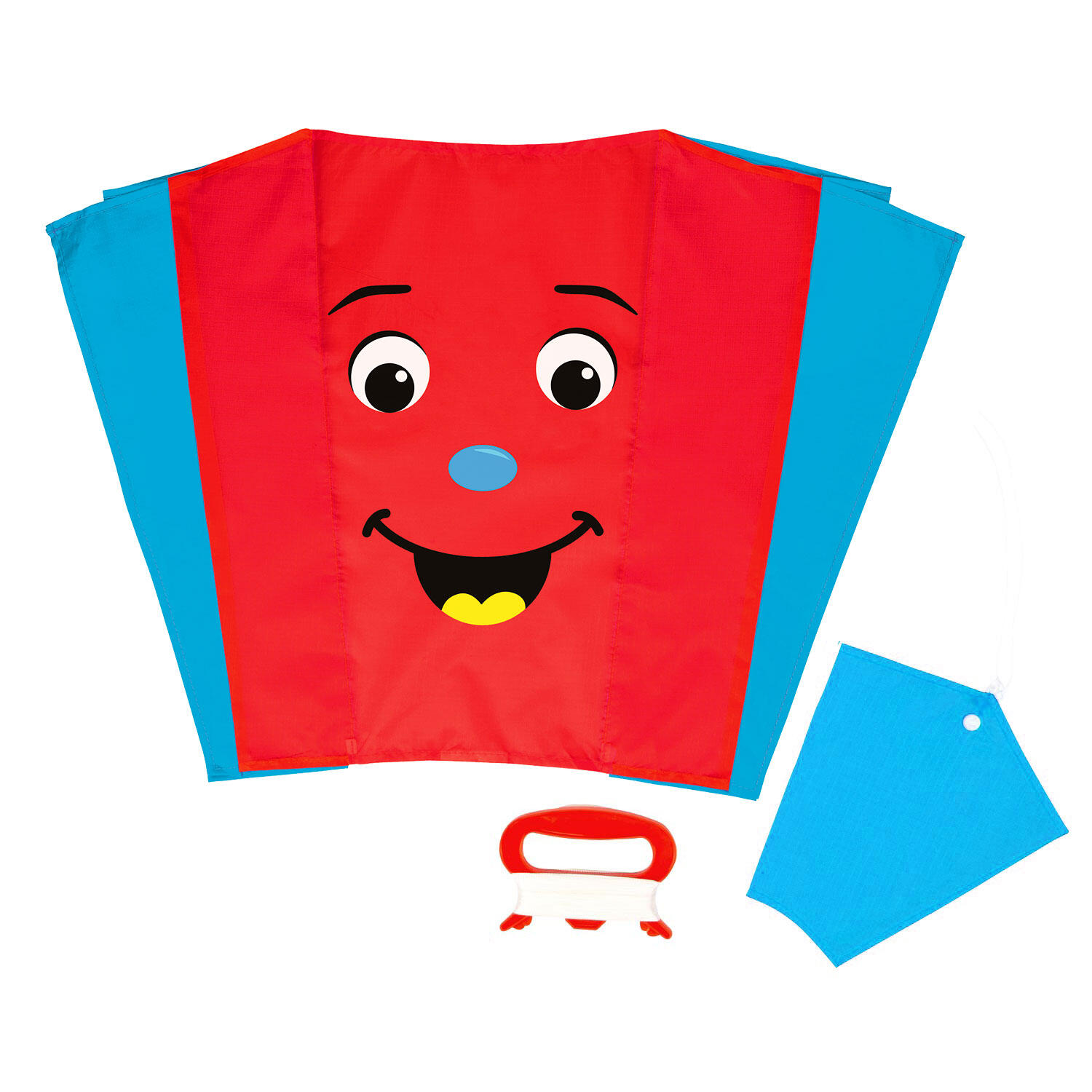 WOLKENSTÜRMER Kinderdrachen Sled Smile (rot), Einleinerdrachen - flugfertig inkl. Schnur