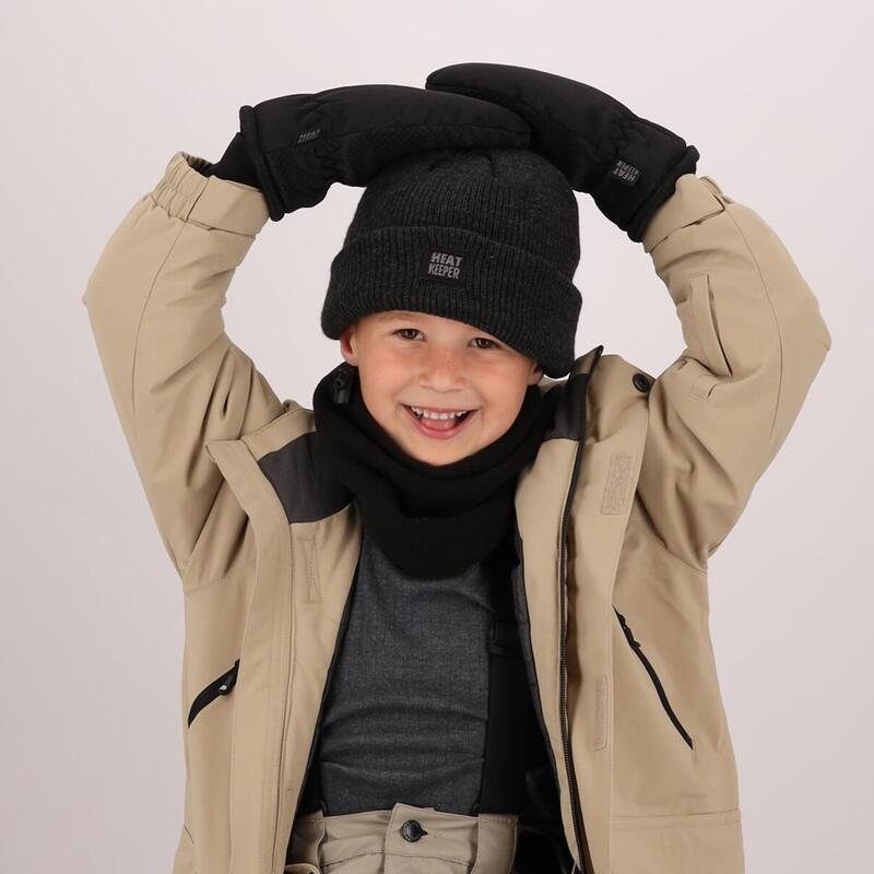 Heatkeeper - Thermo Hat Enfant - Coupe-vent/Imperméable - Anthracite - 1 pièce