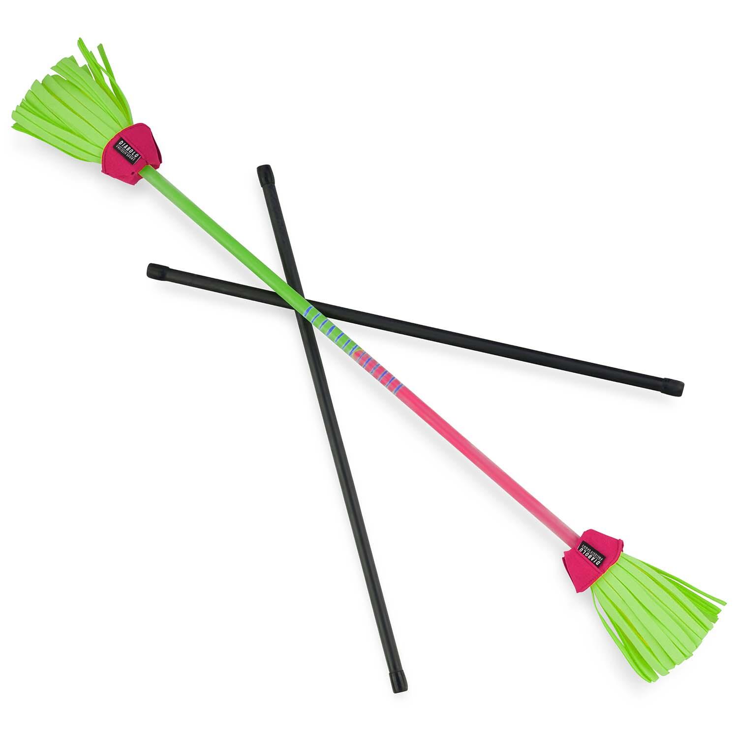 Flowerstick Pro (grün-pink) - Fiberglaskern & Fiberglas-Handstäbe, UV reaktiv 6/7