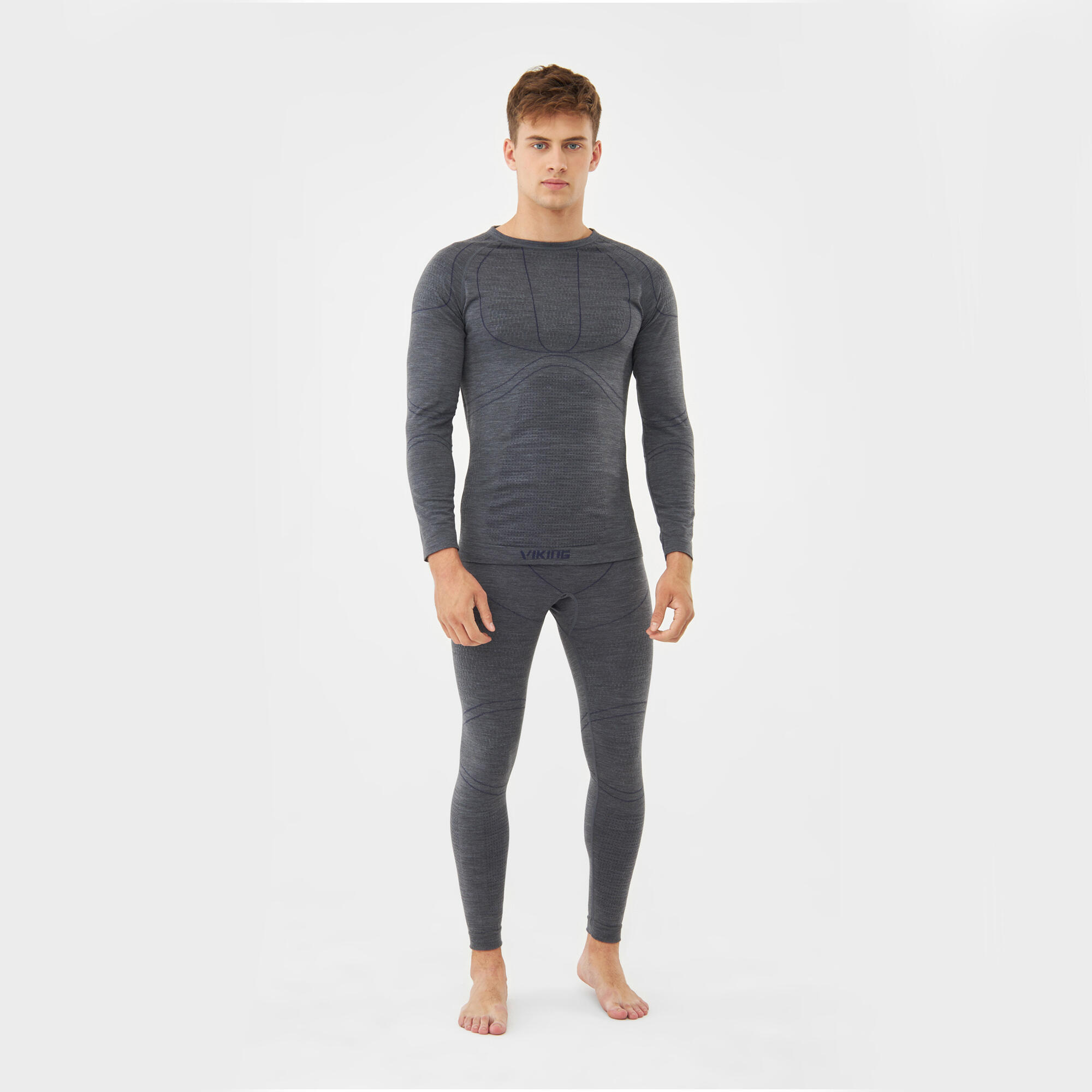 Viking - Survetement Universel Hommes Viking Lan Pro Merino - Sous Maillot Manche Longue - Gris - 42 M/l - Decathlon