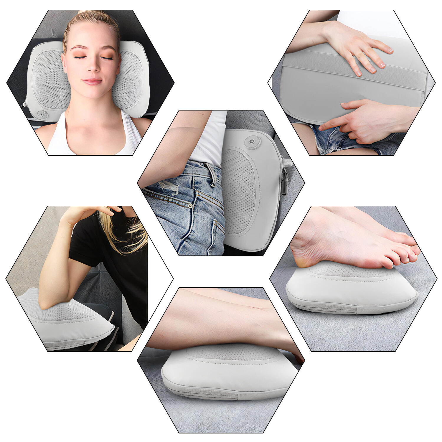 Coussin de massage shiatsu multi-zones 6/6