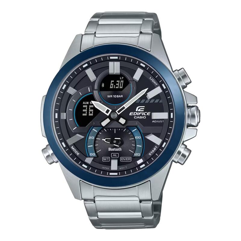 Casio Analogique - Digital Hommes Noir / Argent ECB-30DB-1AEF