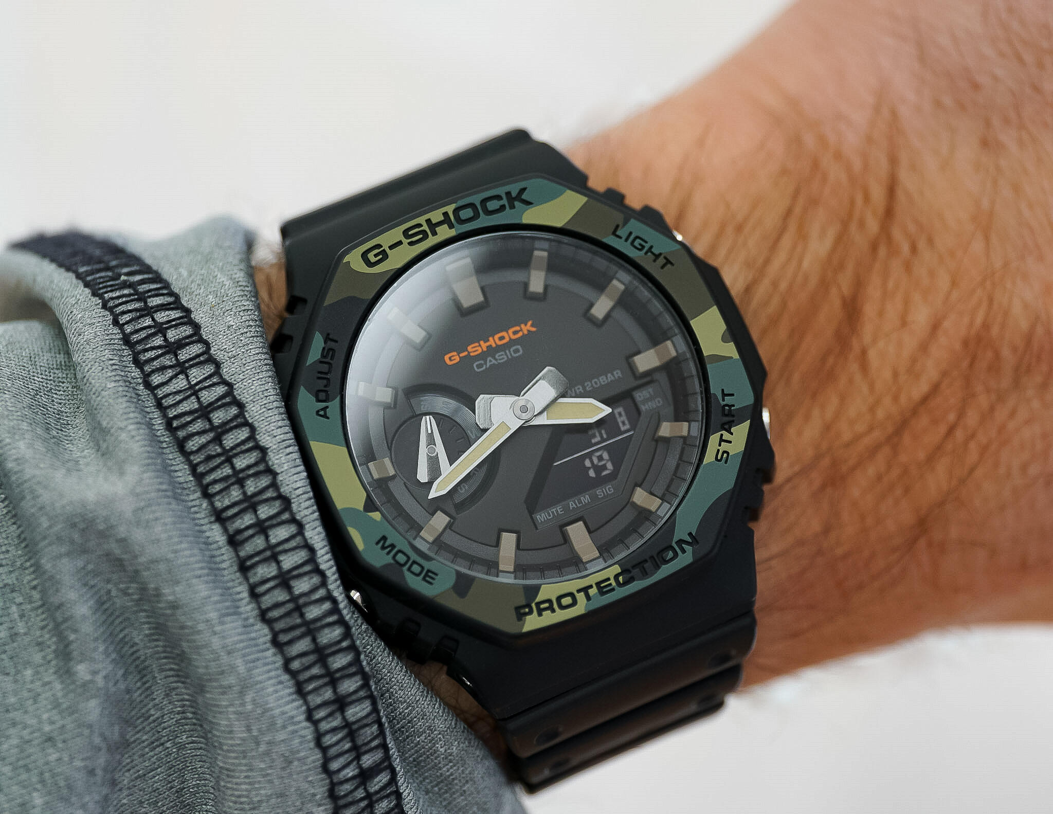 Casio Analog Digital Uhr Schwarz/Schwarz GA-2100SU-1AER 5/6