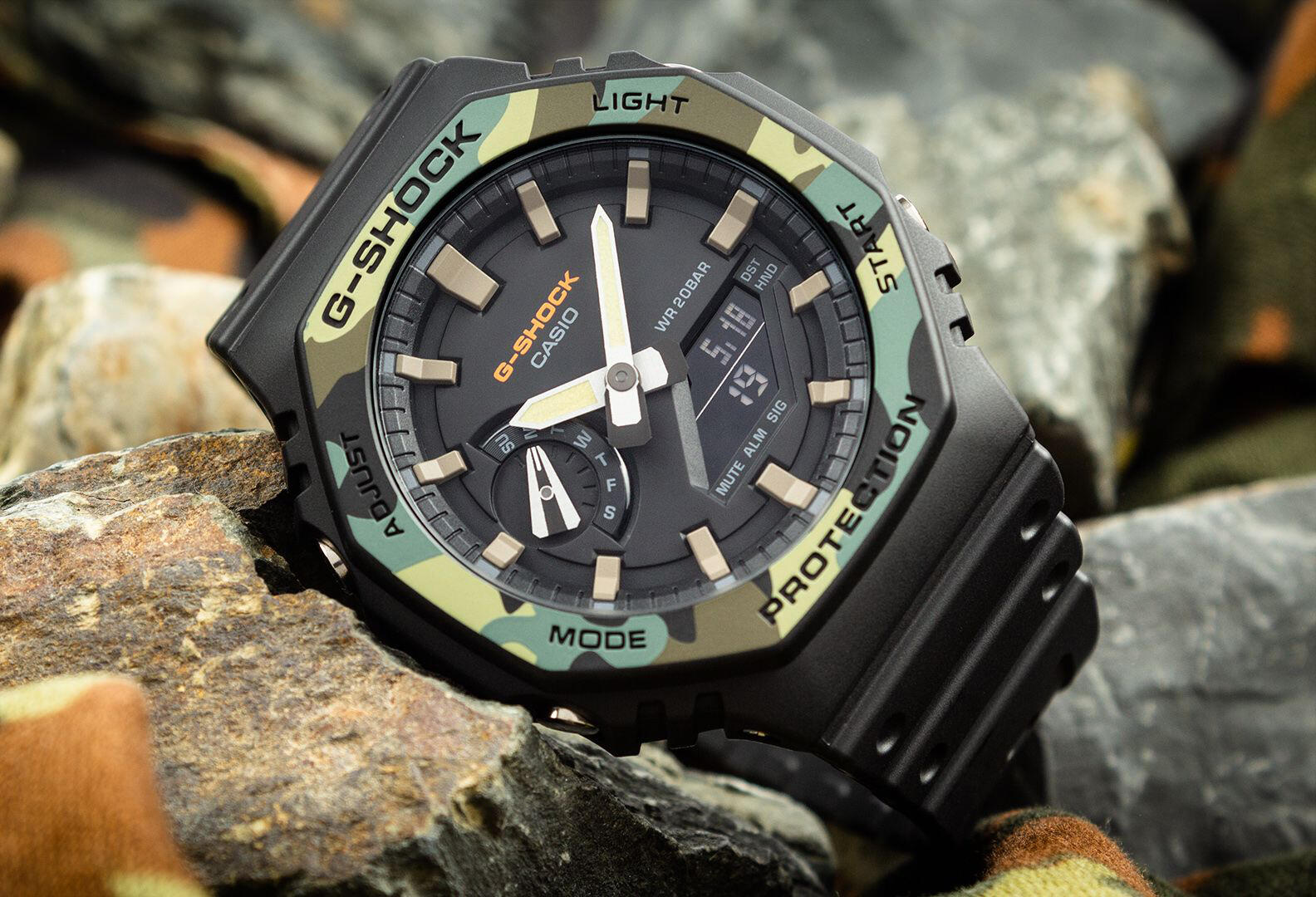 Casio Analog Digital Uhr Schwarz/Schwarz GA-2100SU-1AER 4/6