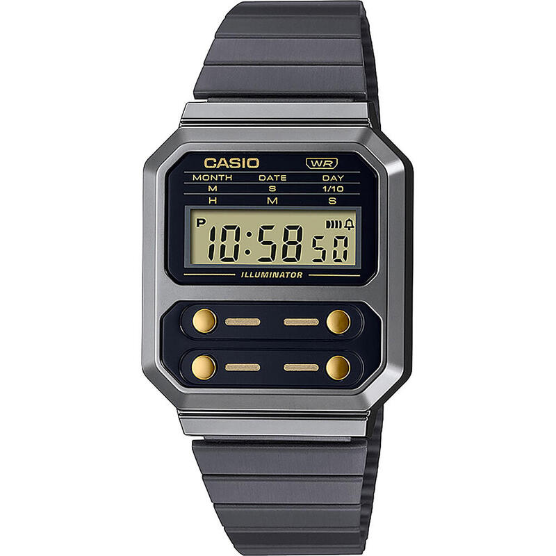 Casio Digital Hommes Noir / Noir A100WEGG-1A2EF