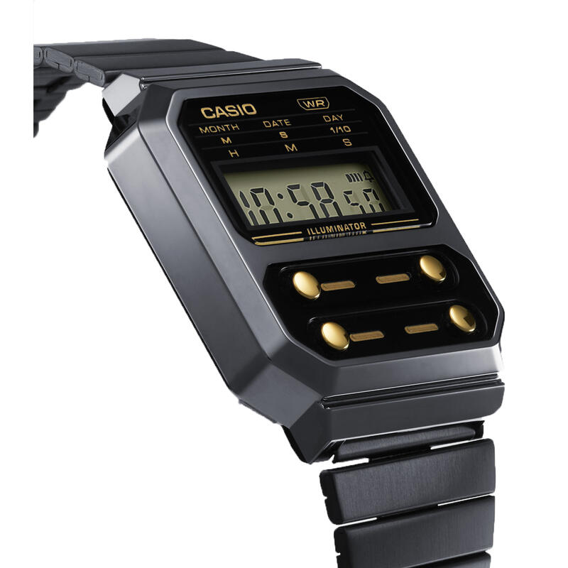 Casio Digital Hommes Noir / Noir A100WEGG-1A2EF