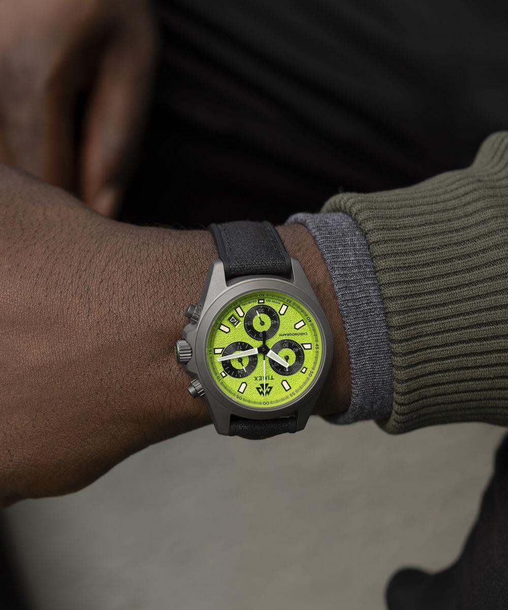 Timex Chronographe Montre Noir/Vert TW2V96400 5/6