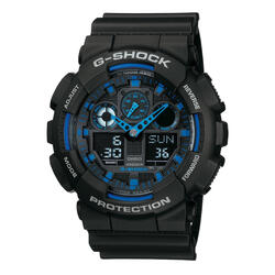 Casio Analogique - Digital Hommes Bleu / Noir GA-100-1A2ER