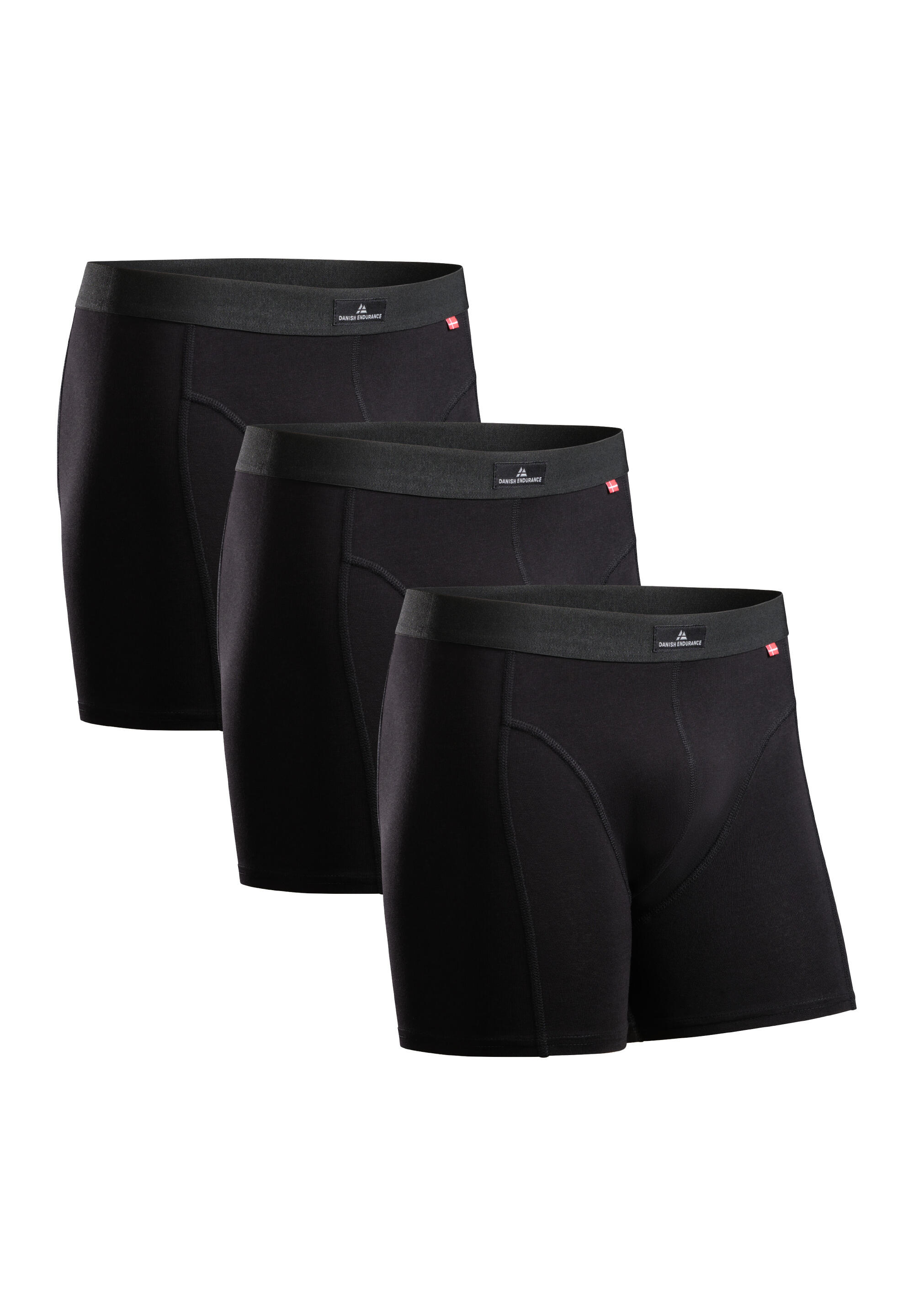 DANISH ENDURANCE Boxershorts Classic Trunks schwarz atmungsaktiv hygienisch multifunktional