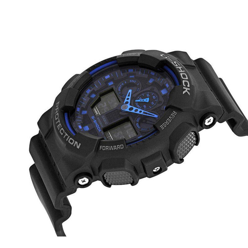 Casio Analogique - Digital Hommes Bleu / Noir GA-100-1A2ER