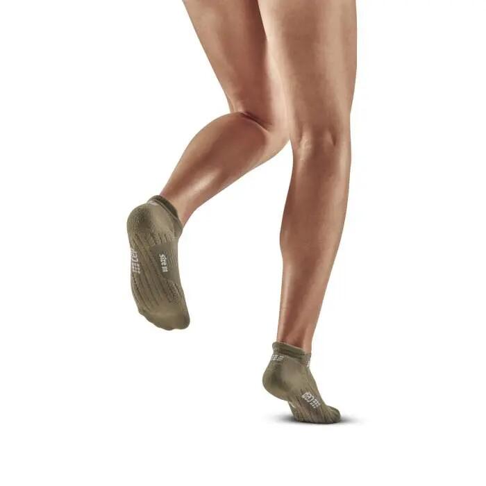 Sosete compresie sub glezna - the run socks no show v4 - olive 4/5