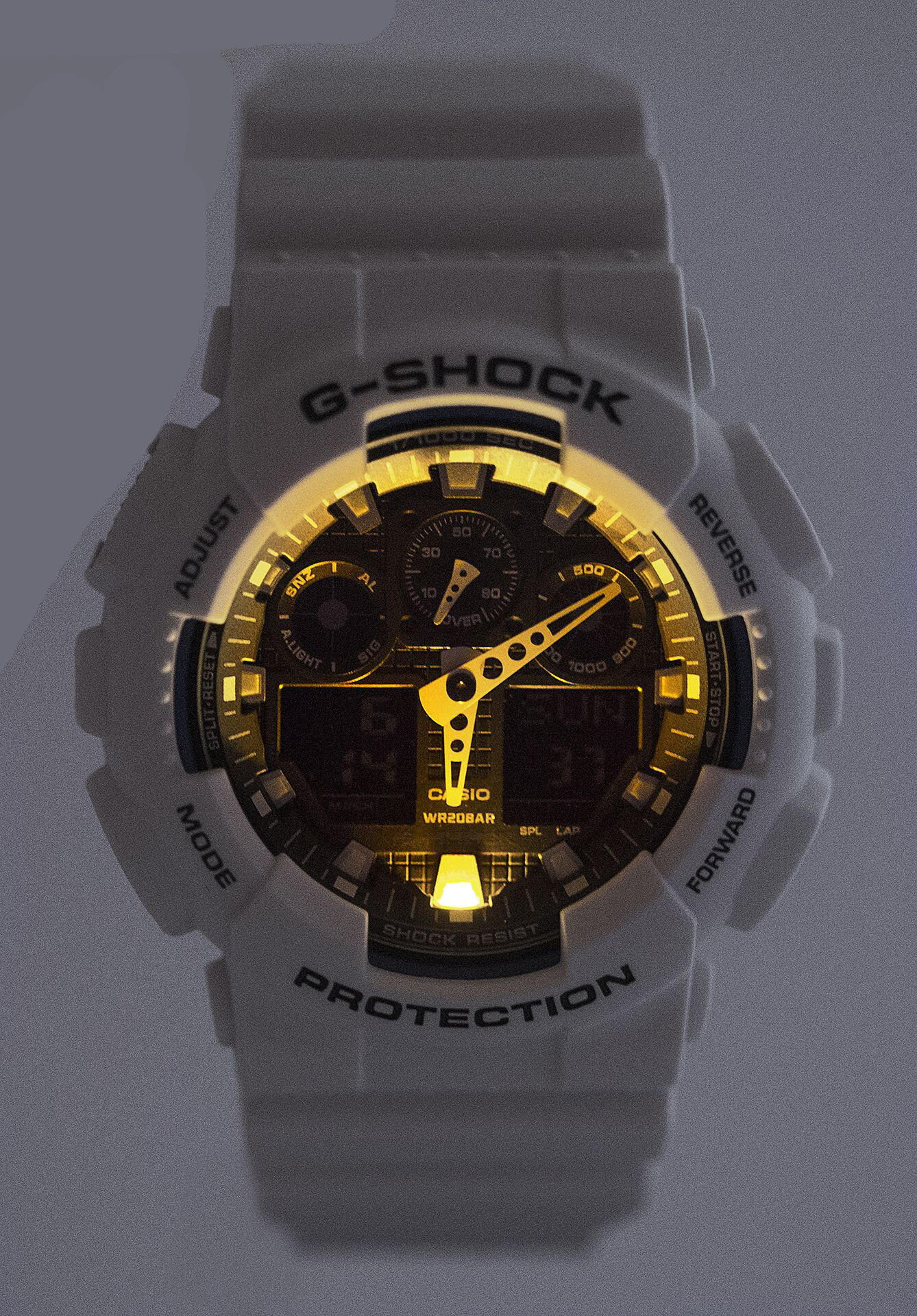 Casio Analogique - Digital Montre Blanc/Noir GA-100B-7AER 4/6