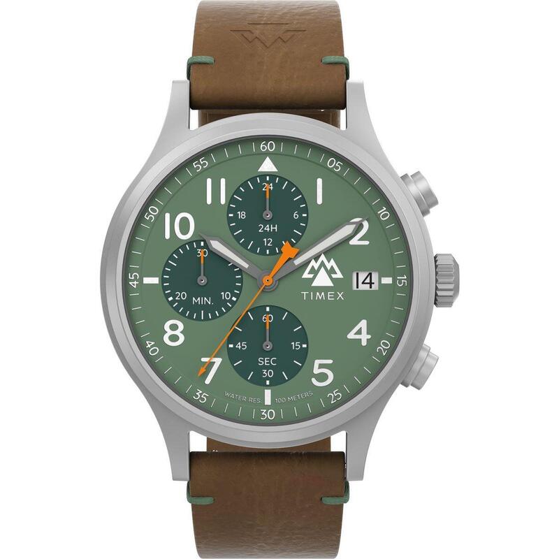 Timex Chronographe Hommes Vert / Marron TW2W16400