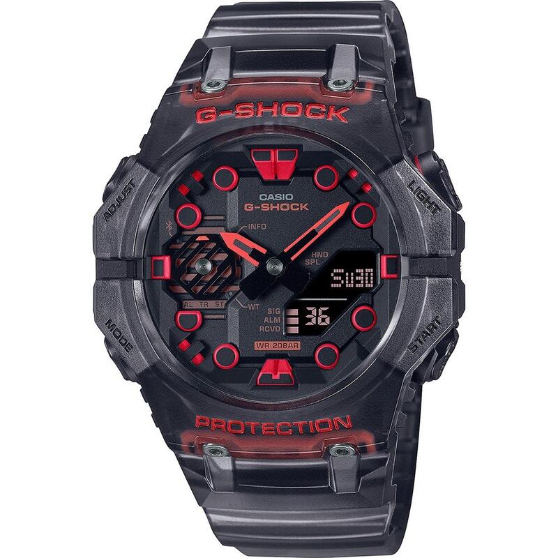 Casio Analoog en digitaal  Horloge Zwart/Rood GA-B001G-1AER