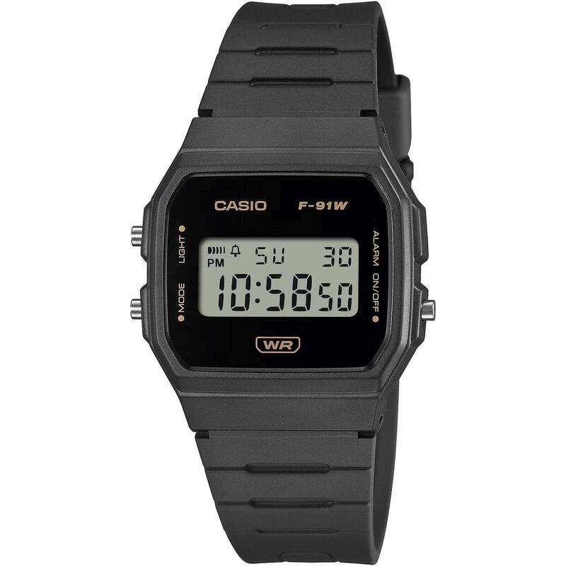 Casio Digitaal  Horloge Zwart/Zwart F-91WB-8AEF