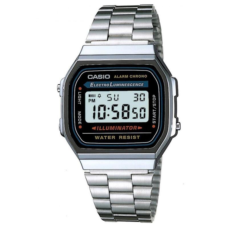 Casio Digitaal  Horloge Zilverkleurig/Zwart A168WA-1YES