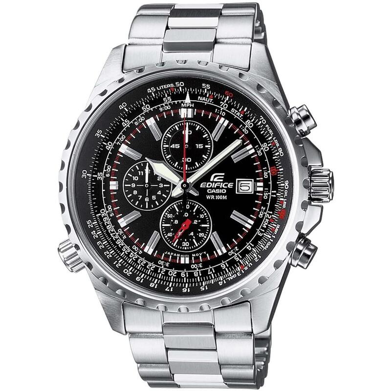 Casio Chronographe Hommes Noir / Argent EF-527D-1AVEF