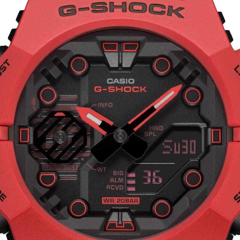 Casio Analoog en digitaal  Horloge Rood/Zwart GA-B001-4AER