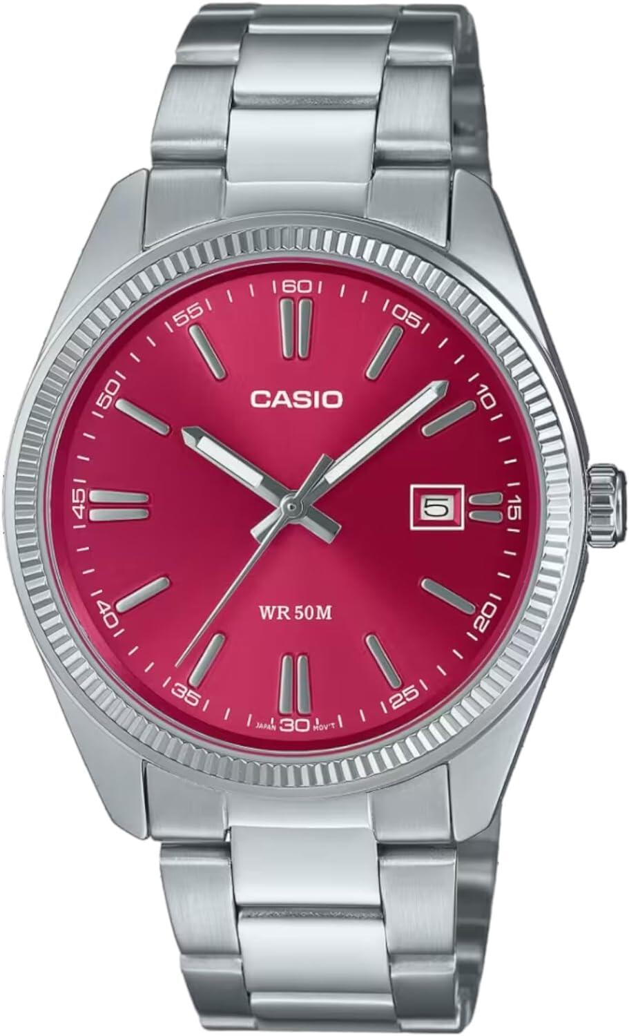Casio Relógio Feminino Mtp-1302Pd-4Avef Cinzento Vermelho da Decathlon