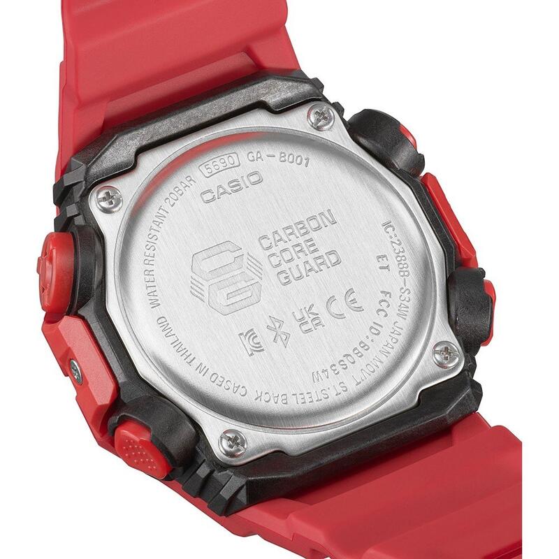 Casio Analoog en digitaal  Horloge Rood/Zwart GA-B001-4AER