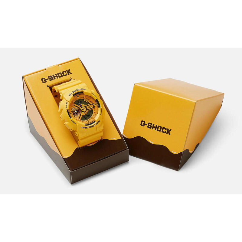 Casio Analogique - Digital Hommes Jaune / Marron GA-110SLC-9AER