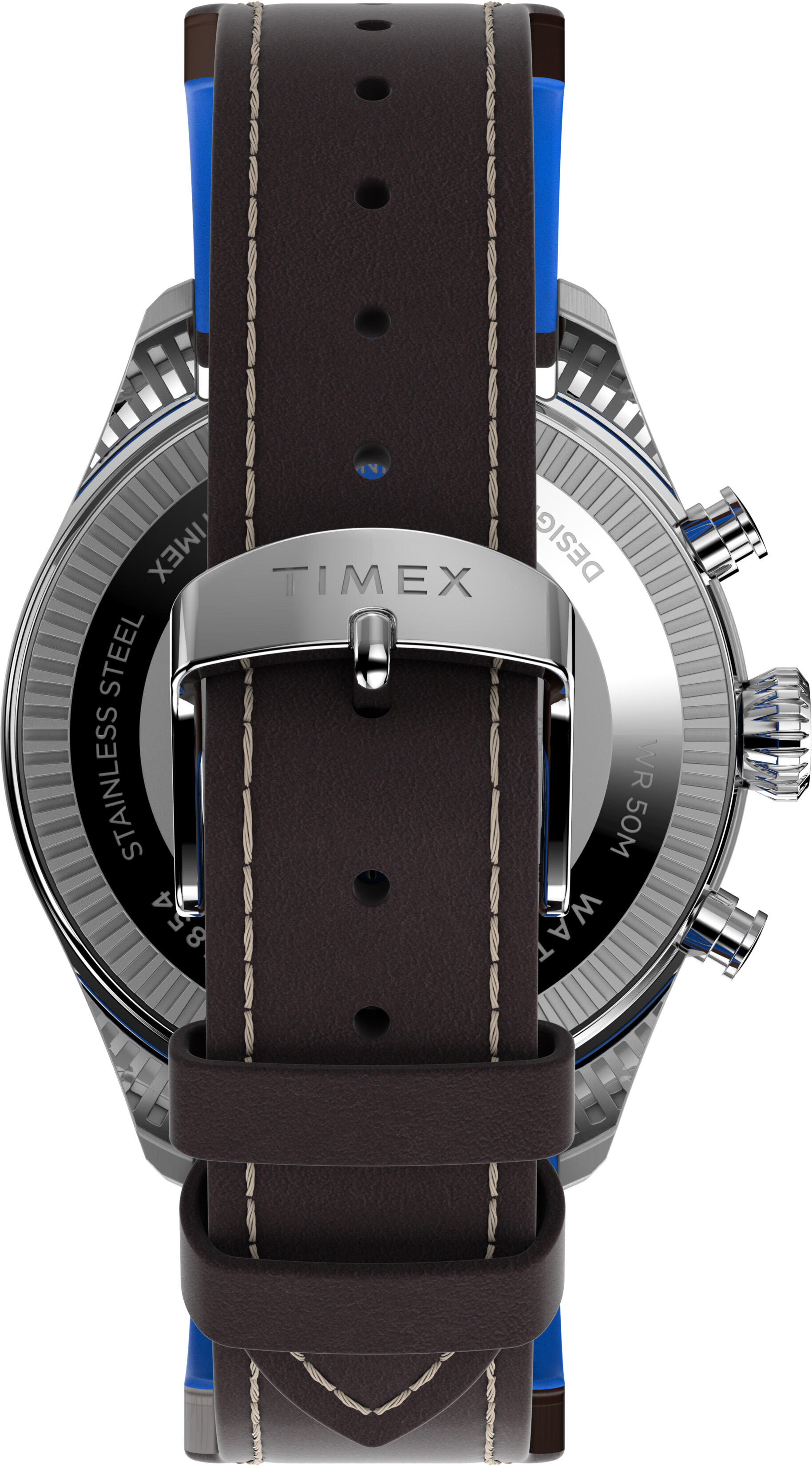 Timex Chronographe Montre Marron/Bleu TWG030000 3/6