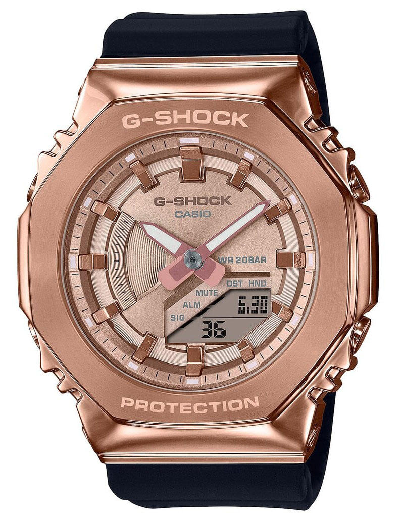 Relógio feminino casio g-shock gm-s2100pg-1a4er