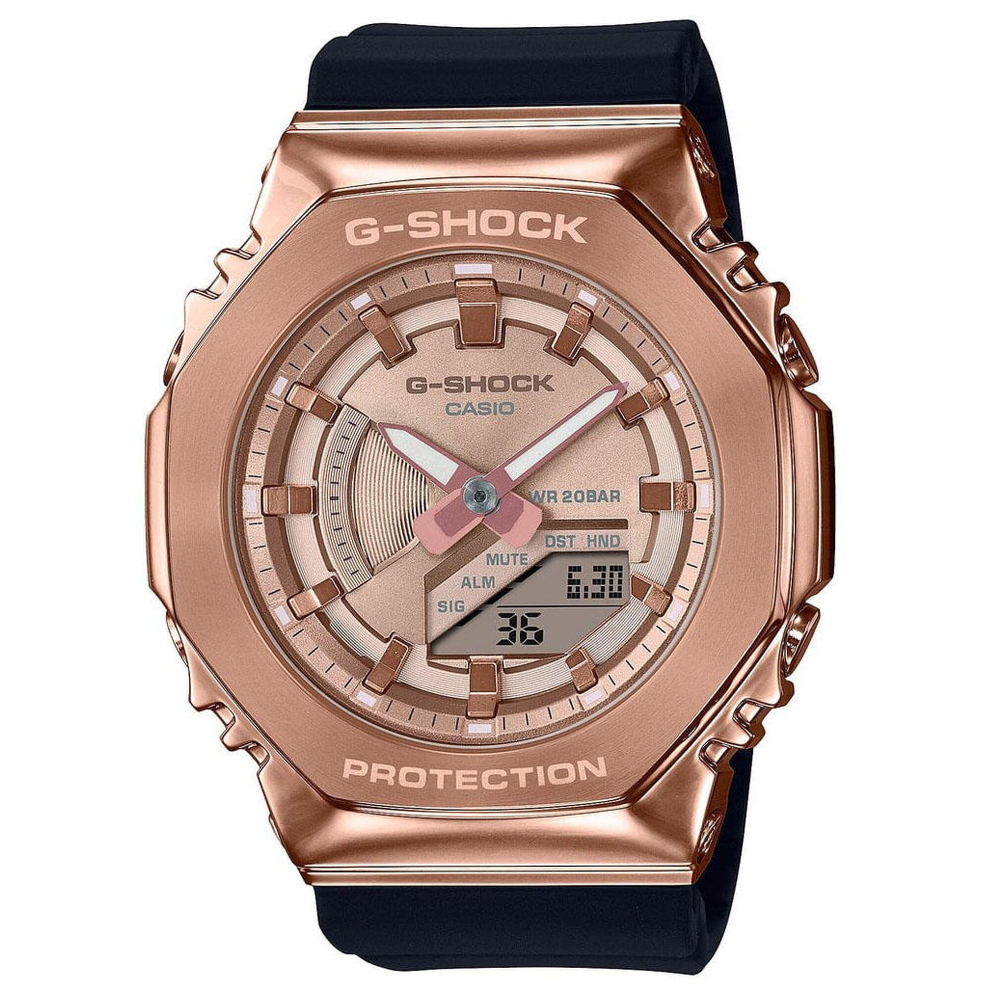 Casio Analoog en digitaal  Horloge Zwart/Rosékleurig GM-S2100PG-1A4ER