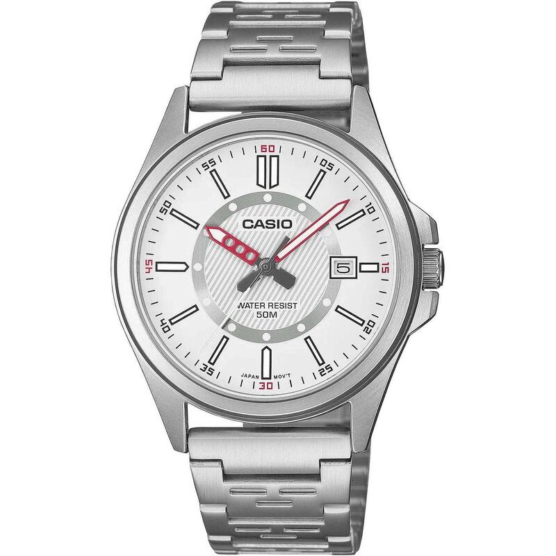 Casio Analogique Hommes Blanc / Argent MTP-E700D-7EVEF