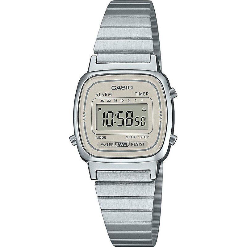 Casio Digitaal  Horloge Zilverkleurig/Beige LA670WEA-8AEF