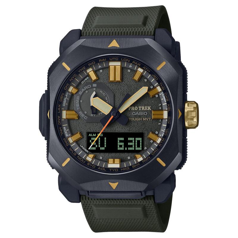 Casio Analogique - Digital Hommes Vert / Vert PRW-6900Y-3ER