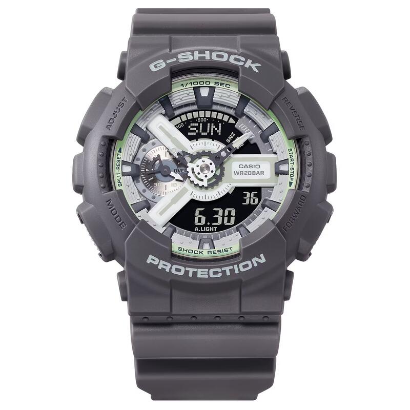 Casio Analoog en digitaal  Horloge Grijs/Multi GA-110HD-8AER