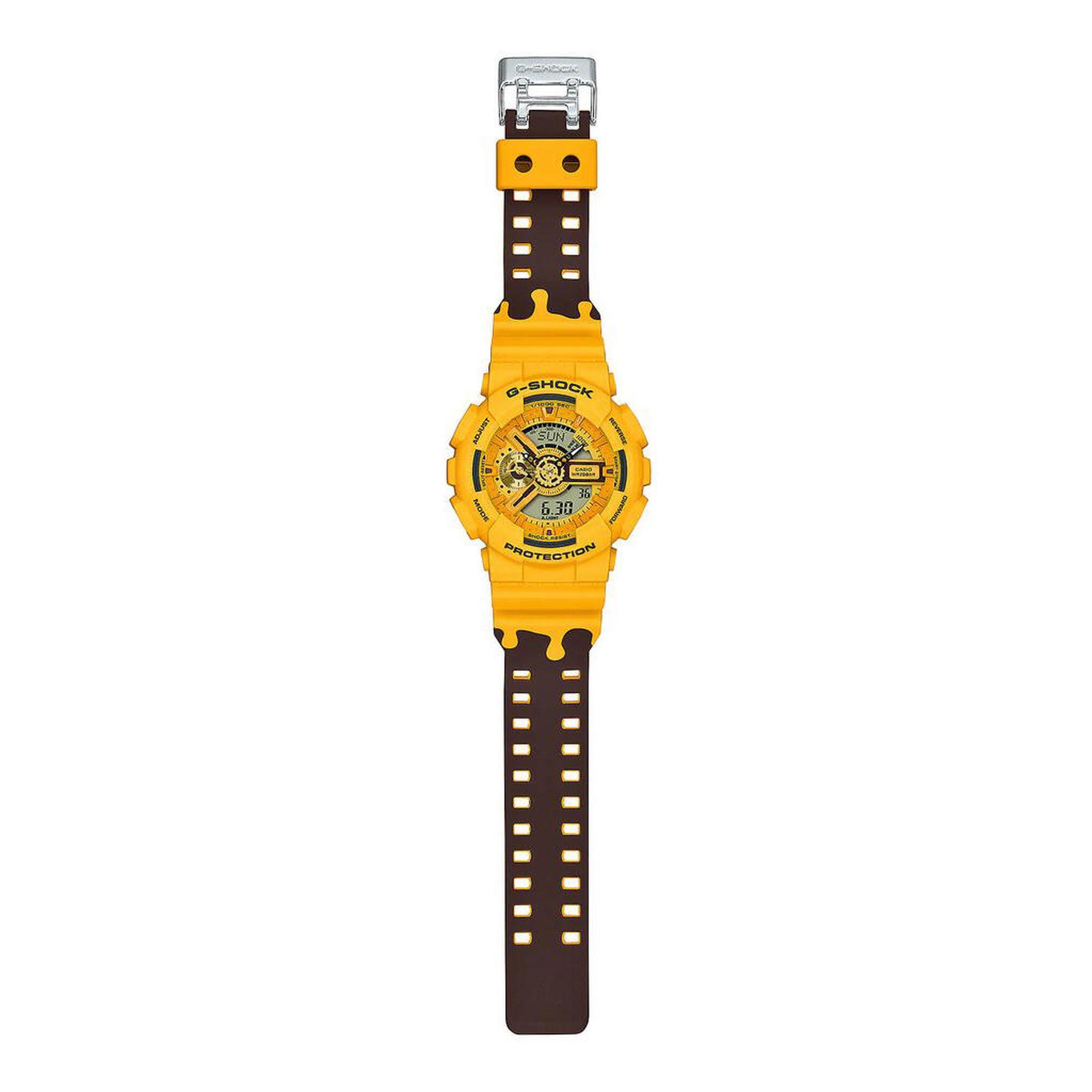 Casio Analogique - Digital Hommes Jaune / Marron GA-110SLC-9AER