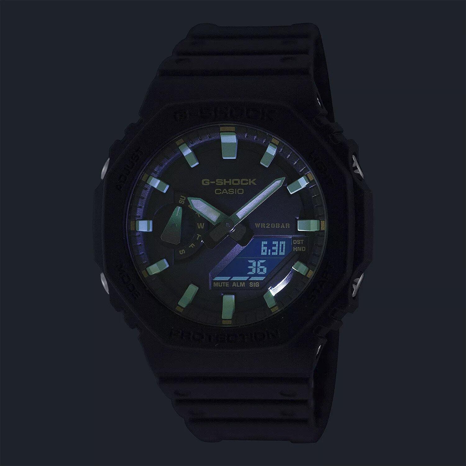 Casio Analogique - Digital Montre Noir/Noir GA-2100RC-1AER 3/6