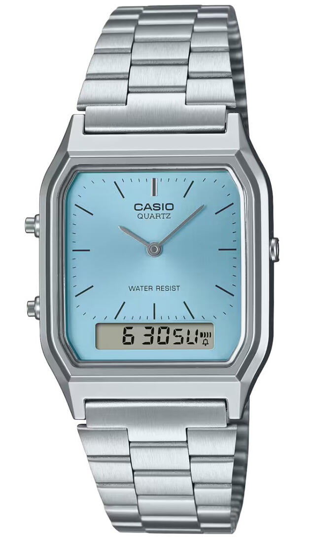 Relógio feminino casio aq-230a-2a1mqyes