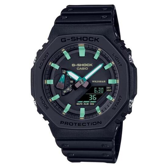 Casio Analoog En Digitaal Horloge Zwart/Zwart GA-2100RC-1AER