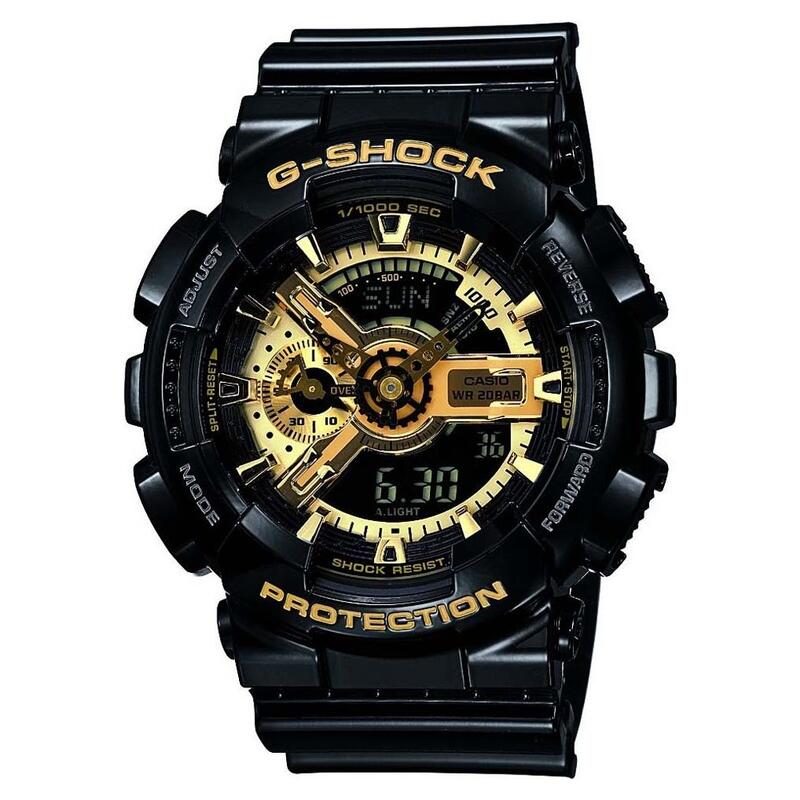 Casio Analoog en digitaal  Horloge Zwart/Goudkleurig GA-110GB-1AER