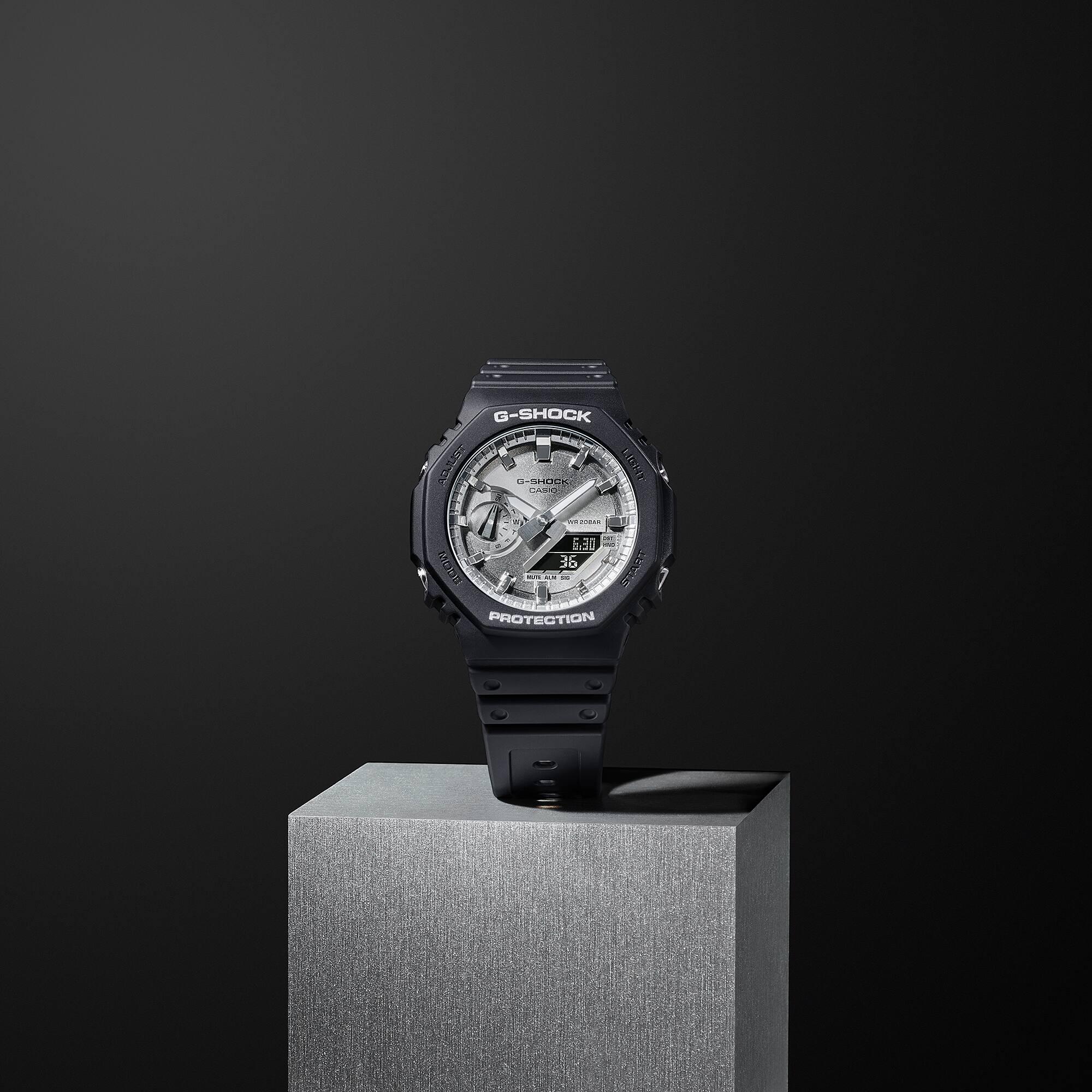 Casio Analog Digital Uhr Schwarz/Silber GA-2100SB-1AER 6/6