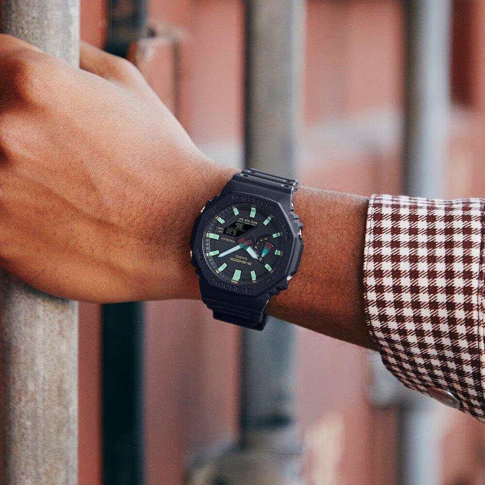Casio Analogique - Digital Montre Noir/Noir GA-2100RC-1AER 5/6