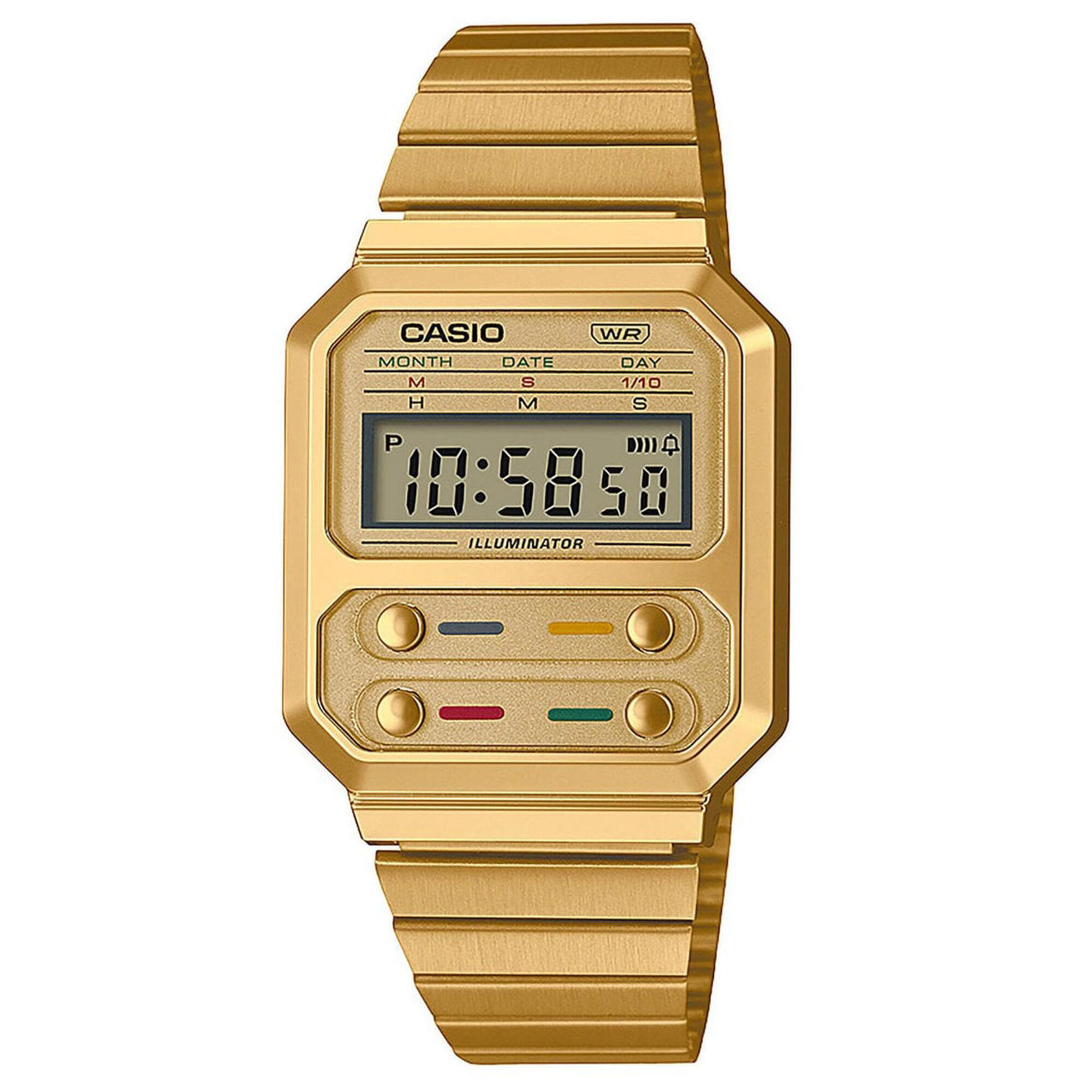 Casio Digital Hommes Doré / Doré A100WEG-9AEF