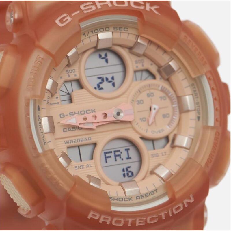 Casio Analogique - Digital Femme Rose / Marron GMA-S140NC-5A1ER