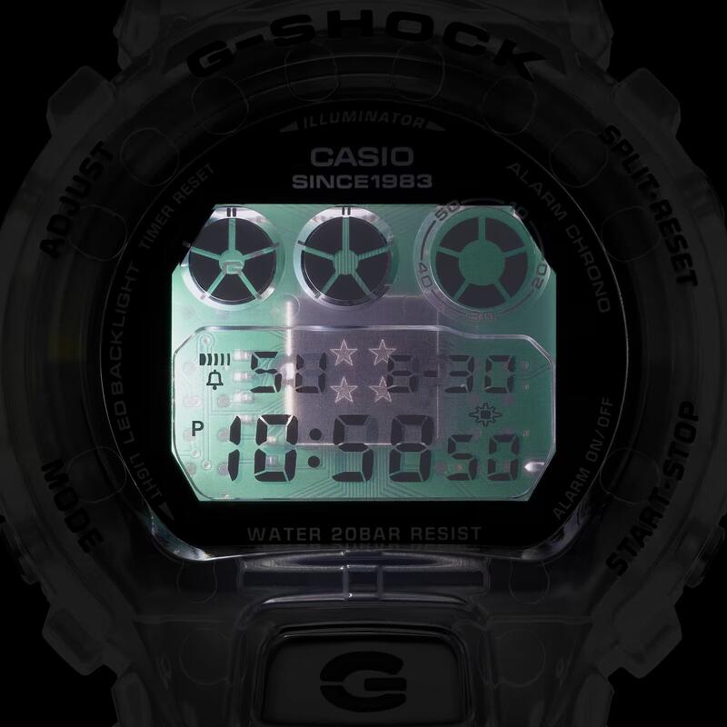 Casio Digitaal  Horloge Transparant/Zwart DW-6940RX-7ER