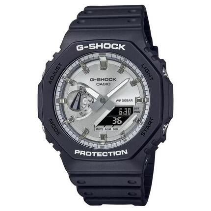 Casio Analoog En Digitaal Horloge Zwart/Zilverkleurig GA-2100SB-1AER