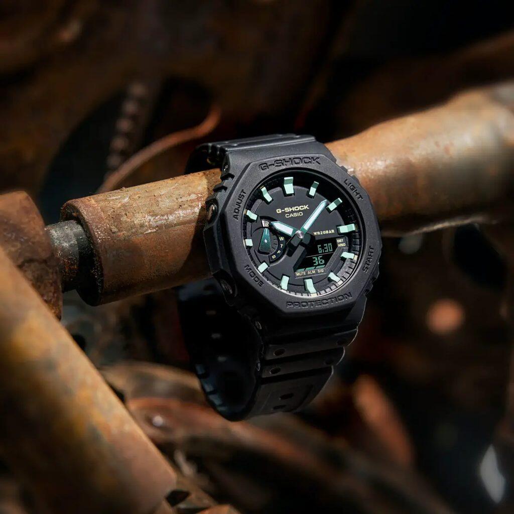 Casio Analogique - Digital Montre Noir/Noir GA-2100RC-1AER 4/6